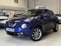 USED 2015 64 NISSAN JUKE 1.2 DIG-T Tekna SUV 5 door Petrol Manual in Blue HEATED SEATS+BLUETOOTH+REV CAM+AUX