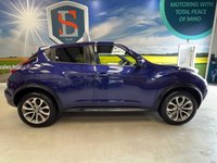 USED 2015 64 NISSAN JUKE 1.2 DIG-T Tekna SUV 5 door Petrol Manual in Blue HEATED SEATS+BLUETOOTH+REV CAM+AUX