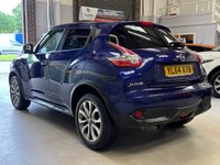USED 2015 64 NISSAN JUKE 1.2 DIG-T Tekna SUV 5 door Petrol Manual in Blue HEATED SEATS+BLUETOOTH+REV CAM+AUX