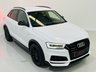 USED 2017 67 AUDI Q3 2.0 TDI Black Edition SUV 5dr Diesel Manual quattro Euro 6 (s/s) (150 ps) Glacier White | Black Part Leather S-Line Interior | Heated Seats | BOSE Audio | Black Pack | ULEZ OK
