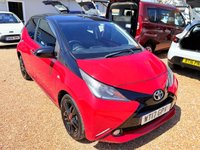 USED 2017 17 TOYOTA AYGO 1.0 VVT-i x-cite 4 Red Bi-Tone Hatchback 5dr Petrol Manual Euro 6 (68 ps) Striking Aygo X with Low Mileage and Camera
