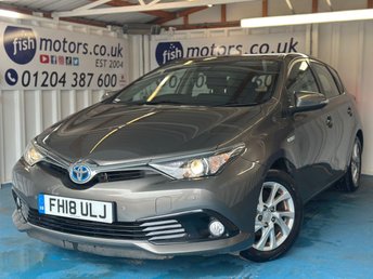 2018 TOYOTA AURIS 1.8 VVT-h Icon Hatchback 5dr Petrol Hybrid CVT Euro 6 (s/s) (136 ps)+2 KEYS+1 OWNER FROM NEW+ALLOYS+FSH 7 STAMPS+PARK CONTROL+CLIMATE+AIRCON+USB+AUX+HPI CLEAR+VOSA HISTORY+ &pound;11490.00