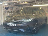 USED 2021 21 VOLKSWAGEN TIGUAN 1.5 TSI R-Line SUV 5dr Petrol DSG Euro 6 (s/s) (150 ps)+2 KEYS+1 OWNER FROM NEW+ALLOYS+HISTORY+FULL LEATHER HEATED SEATS+CLIMATE+PARK CONTROL+DIGITAL DASH+MEDIA+BLUETOOTH+NAV+CRUISE+ 2 KEYS+1 OWNER FROM NEW+ALLOYS+HISTORY+FULL LEATHER HEATED SEATS+CLIMATE+PARK CONTROL+DIGITAL DASH+MEDIA+BLUETOOTH+NAV+CRUISE+HPI CLEAR