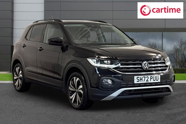 View our Volkswagen T-Cross 1.0 TSI Black Edition SUV 5dr Petrol Manual Euro 6 (s/s) (95 ps) Front / Rear Parking Sensors, Light And Sight Pack, 17In Alloys, Electrically Foldable Door Mirrors, Infotainment System