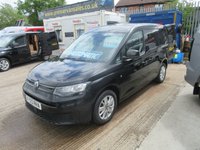 USED 2023 23 VOLKSWAGEN CADDY 2.0 TDI C20 Commerce Pro Panel Van 5dr Diesel DSG SWB Euro 6 (s/s) (122 ps) VOLKSWAGEN CADDY COMMERCE 2.0 DIESEL 120 BHP METALLIC BLACK