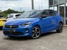 USED 2022 72 VAUXHALL CORSA 1.2 Turbo Ultimate Hatchback 5dr Petrol Auto Euro 6 (s/s) (130 ps) Finished in VOLATIC BLUE with contrasting Dark Grey Cloth Alcantara Trim. This Vauxhall Corsa is one of the most popular superminis around. This 5 door model is spacious, practical and economical. Ideal for the small family or 1st time driver. Features include Sat Nav, Apple Play, Heated Seats, Heated Steering Wheel, Rear View Camera, Cruise Control, DAB, B/Tooth, Massage Seats, Front Fogs, Alloys, 2 Keys and much more. Serviced at 24423 miles, and at 38382 miles.