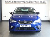 USED 2019 68 SEAT IBIZA 1.0 TSI FR Sport Hatchback 5dr Petrol Manual Euro 6 (s/s) GPF (95 ps) VIRTUAL COCKPIT DIGITAL DASH DISPLAY + SATELLITE NAVIGATION + APPLE CARPLAY / ANDROID AUTO + BLUETOOTH CONNECTIVITY INCLUDING MEDIA STREAMING + APPS CONTROL + DAB DIGITAL RADIO + IN CAR ENTERTAINMENT WITH TOUCH SCREEN MEDIA DISPLAY + DUAL ZONE CLIMATE CONTROL + AIR CONDITIONING + AUTOMATIC LED HEADLIGHTS + PARKING SENSORS + ECO STOP START SYSTEM + HILL HOLD START ASSIST + DAY TIME RUNNING LIGHTS + LEATHER MULTI FUNCTIONAL STEERING WHEEL + VOICE COMMAND + AUTOMATIC WIPERS WITH RAIN SENSOR
