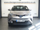 USED 2017 67 TOYOTA C-HR 1.8 VVT-h Icon SUV 5dr Petrol Hybrid CVT Euro 6 (s/s) (122 ps) FULL SERVICE HISTORY + SATELLITE NAVIGATION + REAR VIEW CAMERA + TOUCH SCREEN MEDIA DISPLAY + APPS CONTROL + DAB DIGITAL RADIO + BLUETOOTH PHONE CONNECTIVITY + CRUISE CONTROL + CLIMATE CONTROLLED AIRCONDITIONING + LEATHER MULTI FUNCTIONAL STEERING WHEEL + AUOMATIC WIPERS WITH RAIN SENSORS + HILL HOLD START ASSIST + IN CAR ENTERTAINMENT AUX/USB + DAY TIME RUNNING LIGHTS + AUTO DIMMING REAR VIEW MIRROR + ELECTRIC FRONT AND REAR WINDOWS + ELECTRIC HEATED POWER MIRRORS + 17 INCH ALLOY WHEELS