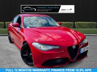 USED 2017 17 ALFA ROMEO GIULIA 2.0T Veloce Saloon 4dr Petrol Auto Euro 6 (s/s) (280 ps) HERE AT MOTOR SWITCH YOUR NEW MOTOR IS JUST A SWITCH AWAY WITH THIS ALFA ROMEO GIULIA 2.0T PETROL VELOCE SALOON 4DR AUTOMATIC EURO 6, WHICH COMES WITH A FULL 12 MONTHS NATIONWIDE WARRANTY AND ALSO COMES WITH A MOT UNTIL 12TH MAY 2027, THIS VEHICLE WILL ALSO BE FRESHLY SERVICED BEFORE IT LEAVES US TO BRING IT BACK UP TO DATE, WITH ONLY 2 FORMER KEEPERS, FINANCE AVAILABLE FROM 11.9% APR, DELIVERY AVAILABLE, PART EX WELCOME, FULLY VALETED USING AUTO SMART PRODUCTS, HPI CLEAR, MILEAGE CHECKED