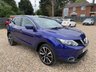 USED 2016 66 NISSAN QASHQAI 1.5 dCi Tekna SUV 5dr Diesel Manual 2WD Euro 6 (s/s) (110 ps) &pound;20 A YEAR ROAD TAX+SERVICE HISTORY+THIS VEHICLE WILL COME WITH A NEW 12 MONTH MOT+5 INCH COLOUR SCREEN-CD-BLUETOOTH-AUX SOCKET FOR MP3+DUAL ZONE CLIMATE CONTROL AIR-CONDITIONING+AUTOMATIC HEADLIGHTS AND WINDSCREEN WIPERS+PANORAMIC SUNROOF+SMART VISION PACK+'INK BLUE' PAINT+19 INCH ALLOY WHEELS.