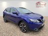 USED 2016 66 NISSAN QASHQAI 1.5 dCi Tekna SUV 5dr Diesel Manual 2WD Euro 6 (s/s) (110 ps) &pound;20 A YEAR ROAD TAX+SERVICE HISTORY+THIS VEHICLE WILL COME WITH A NEW 12 MONTH MOT+5 INCH COLOUR SCREEN-CD-BLUETOOTH-AUX SOCKET FOR MP3+DUAL ZONE CLIMATE CONTROL AIR-CONDITIONING+AUTOMATIC HEADLIGHTS AND WINDSCREEN WIPERS+PANORAMIC SUNROOF+SMART VISION PACK+'INK BLUE' PAINT+19 INCH ALLOY WHEELS.
