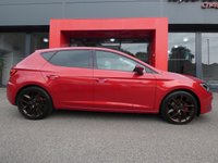 USED 2018 18 SEAT LEON 2.0 TDI FR Technology 5d 150 S/S FULL SERVICE HISTORY, CAMBELT & WATER PUMP CHANGED, SAT NAV, FULL LINK FOR APPLE CAR PLAY ANDROID AUTO, COLOUR CHANGING AMBIENT LIGHTING, 18 INCH PERFORMANCE ALLOYS, BLUETOOTH PHONE & MUSIC, DAB RADIO, MANUAL 6 SPEED, LED LIGHTS, REAR PARKING SENSORS, BLACK 1/2 LEATHER INTERIOR,  CRUISE CONTROL, DRIVING MODE SELECTION, AUTO HILL HOLD, ELECTRIC HEATED FOLDING MIRRORS, CD PLAYER WITH 2x SD CARD READERS, AUX & 2x USB INPUTS, DUAL CLIMATE AIR CONDITIONING, ILLUMINATING VANITY MIRRORS, TPMS