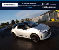 USED 2017 67 DS AUTOMOBILES DS 3 1.6 BlueHDi Performance2017,Sat Nav,Cruise,Park Sensors,83mpg,F.S.H,Ulez Compliant Sat Nav,Bluetooth,DAB,Cruise,F.S.H,Ulez Compliant