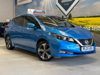USED 2021 21 NISSAN LEAF 62kWh e+ N-Connecta Hatchback 5 door Electric Auto in Blue BLUETOOTH+HEATED SEATS+SENSORS