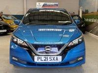 USED 2021 21 NISSAN LEAF 62kWh e+ N-Connecta Hatchback 5 door Electric Auto in Blue BLUETOOTH+HEATED SEATS+SENSORS