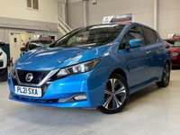 USED 2021 21 NISSAN LEAF 62kWh e+ N-Connecta Hatchback 5 door Electric Auto in Blue BLUETOOTH+HEATED SEATS+SENSORS