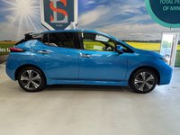 USED 2021 21 NISSAN LEAF 62kWh e+ N-Connecta Hatchback 5 door Electric Auto in Blue BLUETOOTH+HEATED SEATS+SENSORS
