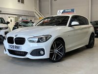 USED 2019 19 BMW 1 SERIES 2.0 118d M Sport Shadow Edition Hatchback 5 door Diesel Manual Euro 6 in White BLUETOOTH+LEATHER SEATS+SENSORS