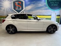 USED 2019 19 BMW 1 SERIES 2.0 118d M Sport Shadow Edition Hatchback 5 door Diesel Manual Euro 6 in White BLUETOOTH+LEATHER SEATS+SENSORS