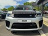 USED 2019 69 LAND ROVER RANGE ROVER SPORT 5.0 P575 V8 GPF SVR SUV 5dr Petrol Auto 4WD Euro 6 (s/s) (575 ps) * HUGE SPEC LIST * SVO PREMIUM PALETTE VERBIER SILVER * SLIDING PANORAMIC SUNROOF * SVR CARBON EXTERIOR PACK * EXPOSED CARBON BONNET * HEATED STEERING WHEEL * DEPLOYABLE SIDE STEPS * HEATED FRONT + REAR WINDSOR LEATHER SEATS * CARBON INTERIOR TRIM * 22