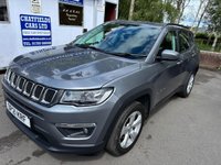 USED 2021 21 JEEP COMPASS 1.6 MultiJetII Longitude SUV 5dr Diesel Manual Euro 6 (s/s) (120 ps) DIESEL, JUST 50600 MILES, 5 SERVICE STAMPS, 2 KEYS, HALF LEATHER