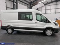 USED 2024 73 FORD TRANSIT 2.0 350 EcoBlue Trend Crew Van Double Cab Manual L3 H2 * 6 SEATER CREW * AIR CON + DAB + CRUISE