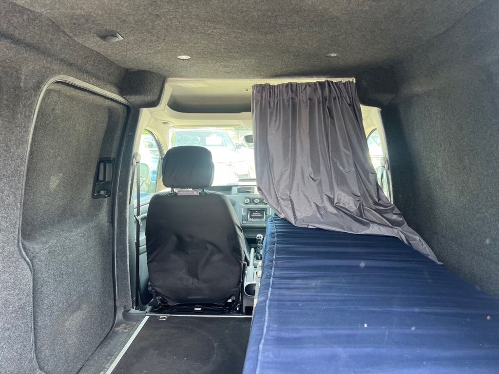 USED 2016 66 VOLKSWAGEN CADDY 2.0 TDI C20 BlueMotion Tech Highline Panel Van 5dr Diesel Manual SWB Euro 6 (s/s) (102 ps) REAR BED CONVERSION /. MINI CAMPER