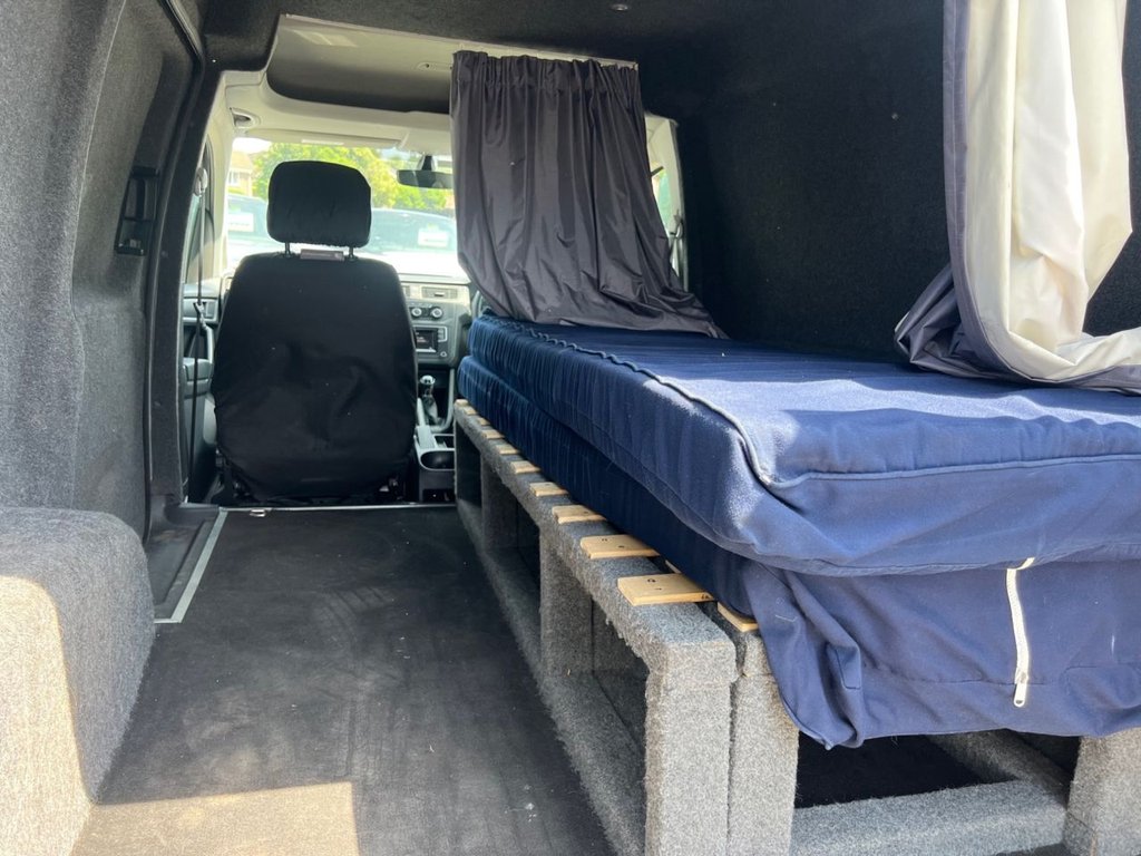 USED 2016 66 VOLKSWAGEN CADDY 2.0 TDI C20 BlueMotion Tech Highline Panel Van 5dr Diesel Manual SWB Euro 6 (s/s) (102 ps) REAR BED CONVERSION /. MINI CAMPER