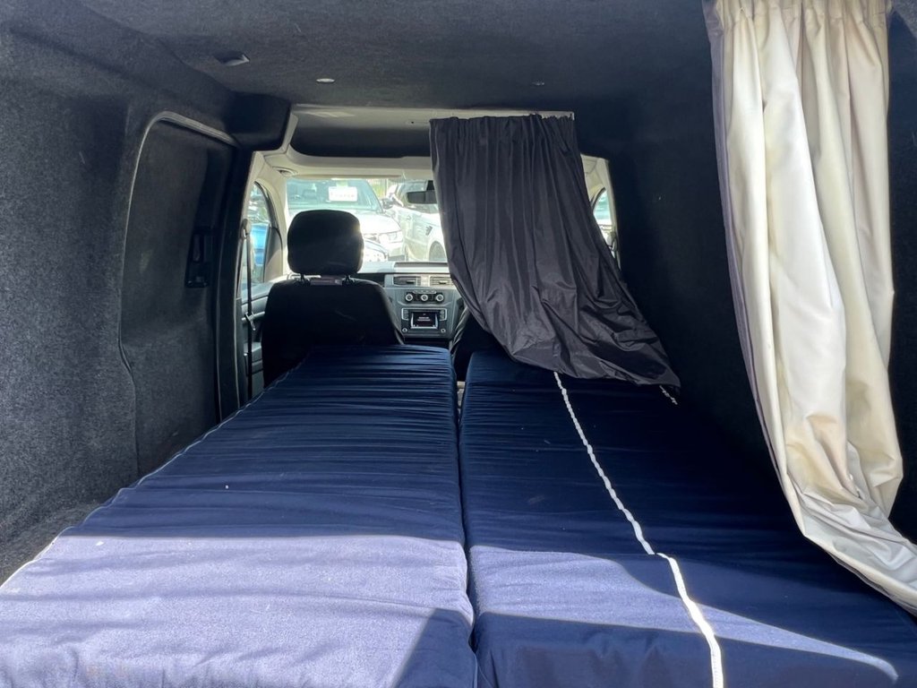 USED 2016 66 VOLKSWAGEN CADDY 2.0 TDI C20 BlueMotion Tech Highline Panel Van 5dr Diesel Manual SWB Euro 6 (s/s) (102 ps) REAR BED CONVERSION /. MINI CAMPER