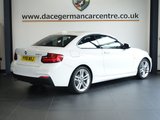 USED 2016 16 BMW 2 SERIES 2.0 218d M Sport Coupe 2dr Diesel Manual Euro 6 (s/s) (150 ps) VERY WELL CARED FOR M SPORT BMW COUPE - 1 OWNER FROM NEW, COMES WITH A DOCUMENTED SERVICE HISTORY + SATELLITE NAVIGATION + DAB DIGITAL RADIO + ENHANCED BLUETOOTH PHONE PREPARATION WITH USB AUDIO INTERFACE + APPS CONTROL + KEYLESS START + IN CAR ENTERTAINMENT WITH MEDIA DISPLAY + PARKING SENSORS + AUTOMATIC HEADLIGHTS + LED DAY TIME RUNNING LIGHTS + M SPORT SUSPENSION + DUAL ZONE CLIMATE CONTROL + AIR CONDITIONING + LEATHER MULTIFUNCTIONAL STEERING WHEEL + ECO STOP START SYSTEM