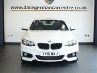 USED 2016 16 BMW 2 SERIES 2.0 218d M Sport Coupe 2dr Diesel Manual Euro 6 (s/s) (150 ps) VERY WELL CARED FOR M SPORT BMW COUPE - 1 OWNER FROM NEW, COMES WITH A DOCUMENTED SERVICE HISTORY + SATELLITE NAVIGATION + DAB DIGITAL RADIO + ENHANCED BLUETOOTH PHONE PREPARATION WITH USB AUDIO INTERFACE + APPS CONTROL + KEYLESS START + IN CAR ENTERTAINMENT WITH MEDIA DISPLAY + PARKING SENSORS + AUTOMATIC HEADLIGHTS + LED DAY TIME RUNNING LIGHTS + M SPORT SUSPENSION + DUAL ZONE CLIMATE CONTROL + AIR CONDITIONING + LEATHER MULTIFUNCTIONAL STEERING WHEEL + ECO STOP START SYSTEM