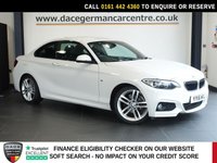 USED 2016 16 BMW 2 SERIES 2.0 218d M Sport Coupe 2dr Diesel Manual Euro 6 (s/s) (150 ps) VERY WELL CARED FOR M SPORT BMW COUPE - 1 OWNER FROM NEW, COMES WITH A DOCUMENTED SERVICE HISTORY + SATELLITE NAVIGATION + DAB DIGITAL RADIO + ENHANCED BLUETOOTH PHONE PREPARATION WITH USB AUDIO INTERFACE + APPS CONTROL + KEYLESS START + IN CAR ENTERTAINMENT WITH MEDIA DISPLAY + PARKING SENSORS + AUTOMATIC HEADLIGHTS + LED DAY TIME RUNNING LIGHTS + M SPORT SUSPENSION + DUAL ZONE CLIMATE CONTROL + AIR CONDITIONING + LEATHER MULTIFUNCTIONAL STEERING WHEEL + ECO STOP START SYSTEM