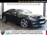 USED 2017 67 BMW 6 SERIES 3.0 640d M Sport Coupe 2dr Diesel Auto Euro 6 (s/s) (313 ps) LUXURY BMW COUPE - COMES WITH A FULL BMW MAIN DEALER SERVICE HISTORY + PROFESSIONAL SATELLITE NAVIGATION + BLUETOOTH PHONE CONNECTIVITY INCLUDING MEDIA STREAMING + 20 INCH BI COLOUR DIAMOND CUT ALLOY WHEELS+ DAB DIGITAL RADIO + KEYLESS START + CRUISE CONTROL + FRONT AND REAR PARKING SENSORS + IN CAR ENTERTAINMENT WITH DVD PLAYER + LED DAY TIME RUNNING LIGHTS + ECO STOP START SYSTEM + DUAL ZONE CLIMATE CONTROL + AIR CONDITIONING + LEATHER MULTI FUNCTION STEERING WHEEL WITH PADDLE SHIFT GEAR SELEC