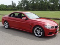 USED 2015 65 BMW 4 SERIES 2.0 428i M Sport Convertible 2dr Petrol Auto Euro 6 (s/s) (245 ps)  HEATED STEERING WHEEL WITH WARM AIR COLLER 