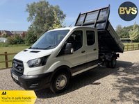 USED 2023 72 FORD TRANSIT 2.0 350 EcoBlue Leader Tipper Double Cab 4dr Diesel Manual RWD L3 Euro 6 (s/s) (130 ps) BEST VALUE VANS TRUCKS & TIPPERS UK