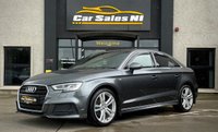 USED 2018 05 AUDI A3 1.6 TDI S line Saloon 4dr Diesel Manual Euro 6 (s/s) (116 ps) FLAT BOTTOM STEERING WHEEL + PARKING SENSORS + HALF LEATHER