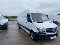 USED 2017 17 MERCEDES-BENZ SPRINTER 2.1 314 CDI L3 H2 LWB H/ROOF 140BHP. RWD. LOW 73K MLS. FINANCE. EURO 6 ULEZ. PX L3 LWB 314CDI 140BHP. RWD. LOW 73K MLS. FINANCE.