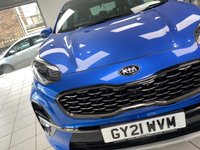 USED 2021 21 KIA SPORTAGE 1.6 T-GDi GT-Line S SUV 5dr Petrol Manual Euro 6 (s/s) (174 bhp) BLUE FLAME METALLIC / BLACK LEATHER WITH RED PIPING / STITCHING / DUAL ZONE CLIMATE / HEATED AND COOLED FRONT SEATS / HEATED STEERING WHEEL / POWER TAILGATE / FRONT ASSIST / LANE ASSIST / DAB / BLUETOOTH / SATNAV / APPLE CARPLAY / ANDROID AUTO / PHONE PROJECTION / JBL AUDIO / 19" ALLOYS / PRIVACY GLASS / SERVICE HISTORY / 2 YEAR PLATINUM WARRANTY
