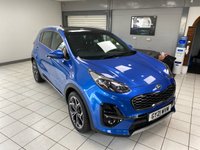 USED 2021 21 KIA SPORTAGE 1.6 T-GDi GT-Line S SUV 5dr Petrol Manual Euro 6 (s/s) (174 bhp) BLUE FLAME METALLIC / BLACK LEATHER WITH RED PIPING / STITCHING / DUAL ZONE CLIMATE / HEATED AND COOLED FRONT SEATS / HEATED STEERING WHEEL / POWER TAILGATE / FRONT ASSIST / LANE ASSIST / DAB / BLUETOOTH / SATNAV / APPLE CARPLAY / ANDROID AUTO / PHONE PROJECTION / JBL AUDIO / 19" ALLOYS / PRIVACY GLASS / SERVICE HISTORY / 2 YEAR PLATINUM WARRANTY