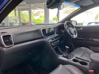 USED 2021 21 KIA SPORTAGE 1.6 T-GDi GT-Line S SUV 5dr Petrol Manual Euro 6 (s/s) (174 bhp) BLUE FLAME METALLIC / BLACK LEATHER WITH RED PIPING / STITCHING / DUAL ZONE CLIMATE / HEATED AND COOLED FRONT SEATS / HEATED STEERING WHEEL / POWER TAILGATE / FRONT ASSIST / LANE ASSIST / DAB / BLUETOOTH / SATNAV / APPLE CARPLAY / ANDROID AUTO / PHONE PROJECTION / JBL AUDIO / 19" ALLOYS / PRIVACY GLASS / SERVICE HISTORY / 2 YEAR PLATINUM WARRANTY