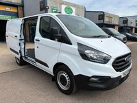 USED 2021 21 FORD TRANSIT CUSTOM Leader L1 H1 2.0 320 EcoBlue Diesel SWB Panel Van Manual Euro 6 (s/s) (105 bhp) Only 74,749 miles - Recent service with all genuine Ford filters fitted - EURO 6 -  A/C, heated seats, DAB radio with Bluetooth, rear parking camera, front & rear parking sensors, electric mirrors, E/W, start/stop, USB port, driver's airbag, ply lined floor, factory fitted bulkhead, twin side loading door, remote Central Locking, 2 seats, security locks, finance arranged on site & 6 months premium Autoguard warranty