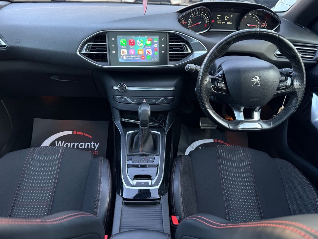 USED 2017 67 PEUGEOT 308 1.2 PureTech GT Line Hatchback 5dr Petrol EAT Euro 6 (s/s) (130 ps) PAN ROOF+APPLE CARPLAY+R/CAMERA+NAV
