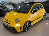 USED 2017 17 ABARTH 595C 1.4 T-Jet Cabrio 2dr Petrol Manual Euro 6 (145 ps) BUMBLE BEE YELLOW & IMMACULATE + LOW MILEAGE CONVERTIBLE FSH!
