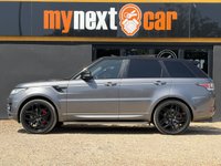 USED 2014 64 LAND ROVER RANGE ROVER SPORT 4.4 SD V8 Autobiography Dynamic SUV 5dr Diesel Auto 4WD Euro 5 (339 ps) Stunning Range Rover Sport 4.4 SDV8...Complemented by Full Service History and in the stunning Corris Grey with Contrasting Ivory/ Black Leather interior and Electric Panoramic Roof... Specification includes- Corris Grey Paintwork, Ivory/Black Leather Interior, Front and Rear Heated Seats, 22 Inch Alloy Wheels, Soft Close Doors, Rear Parking Camera, Front and Rear Parking Sensors, Satellite Navigation, Digital Climate Control, Cruise Control, Air Conditioning, DAB Radio, Bluetooth/USB/Aux Connec