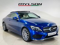USED 2018 18 MERCEDES-BENZ C-CLASS 2.0 C200 AMG Line (Premium) Coupe 2dr Petrol G-Tronic+ Euro 6 (s/s) (184 ps) Brilliant Blue with Crystal Grey Interior | 19 Multispoke AMG Wheels | Glass Panoramic Roof | Ambient Lighting | ULEZ OK