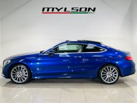 USED 2018 18 MERCEDES-BENZ C-CLASS 2.0 C200 AMG Line (Premium) Coupe 2dr Petrol G-Tronic+ Euro 6 (s/s) (184 ps) Brilliant Blue with Crystal Grey Interior | 19 Multispoke AMG Wheels | Glass Panoramic Roof | Ambient Lighting | ULEZ OK