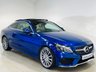 USED 2018 18 MERCEDES-BENZ C-CLASS 2.0 C200 AMG Line (Premium) Coupe 2dr Petrol G-Tronic+ Euro 6 (s/s) (184 ps) Brilliant Blue with Crystal Grey Interior | 19 Multispoke AMG Wheels | Glass Panoramic Roof | Ambient Lighting | ULEZ OK