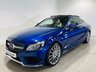 USED 2018 18 MERCEDES-BENZ C-CLASS 2.0 C200 AMG Line (Premium) Coupe 2dr Petrol G-Tronic+ Euro 6 (s/s) (184 ps) Brilliant Blue with Crystal Grey Interior | 19 Multispoke AMG Wheels | Glass Panoramic Roof | Ambient Lighting | ULEZ OK