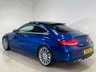USED 2018 18 MERCEDES-BENZ C-CLASS 2.0 C200 AMG Line (Premium) Coupe 2dr Petrol G-Tronic+ Euro 6 (s/s) (184 ps) Brilliant Blue with Crystal Grey Interior | 19 Multispoke AMG Wheels | Glass Panoramic Roof | Ambient Lighting | ULEZ OK