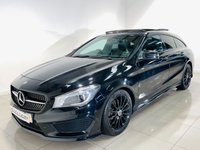 USED 2016 16 MERCEDES-BENZ CLA 2.1 CLA220d AMG Sport Shooting Brake 5dr Diesel 7G-DCT Euro 6 (s/s) (177 ps) Cosmos Black | Alcantara Interior |  Glass Panoramic Roof | AMG Wheels | Sat Nav | Night Pack | Privacy Glass | ULEZ OK